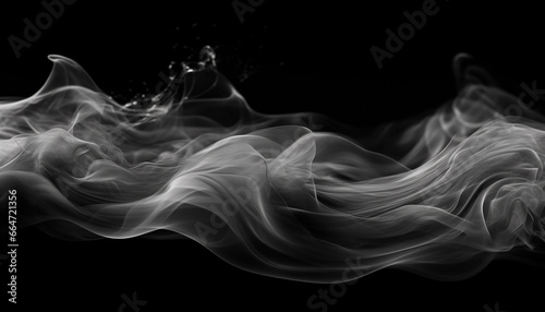 Smoke waves flowing, abstract shapes create a mysterious backdrop generated by AI