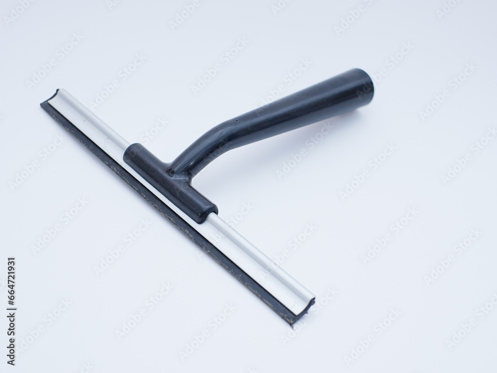 black window cleaning Squeegee Isolated on White Background black window cleaning Squeegee Isolated on White Background