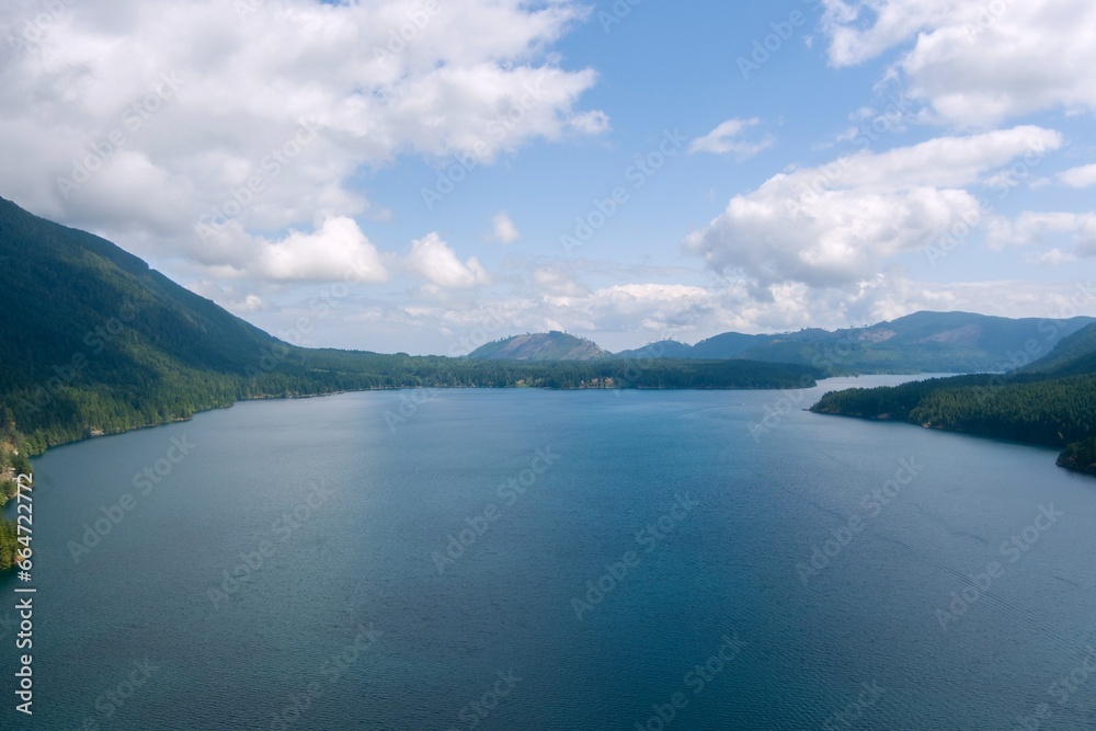 Lake Cushman and the Olympic Mountains