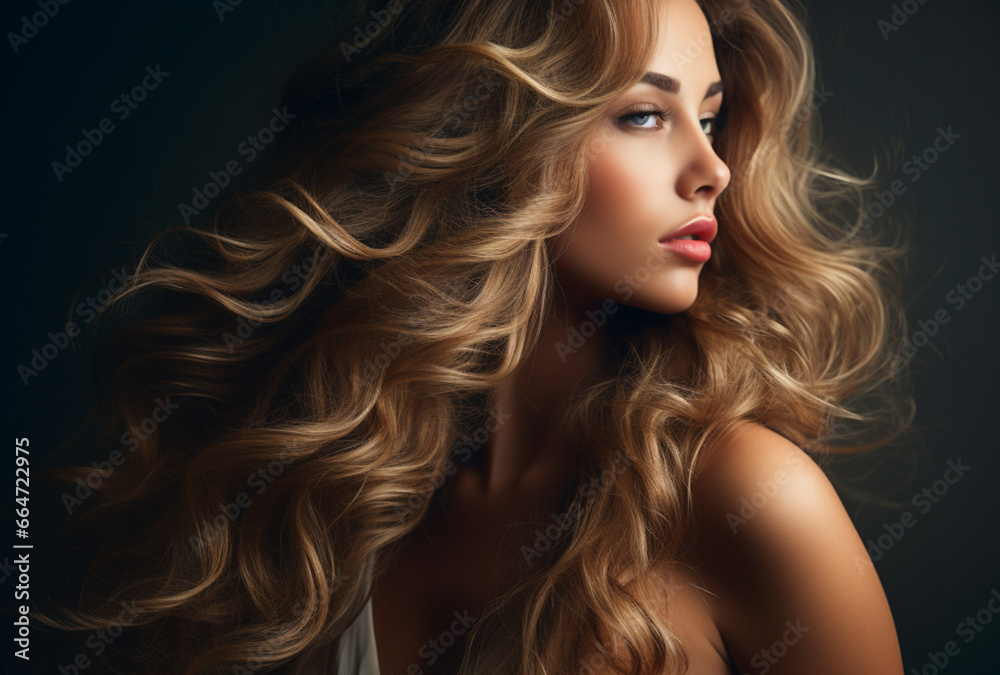 beautiful woman with long wavy and shiny hair. AI Generated Images beautiful woman with long wavy and shiny hair. AI Generated Images