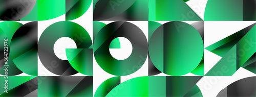 Geometric minimalism with triangles and circles. Blend of basic shapes creating serene, visually pleasing compositions. Wallpaper, banner, background, landing page, wall art, invitation, prints