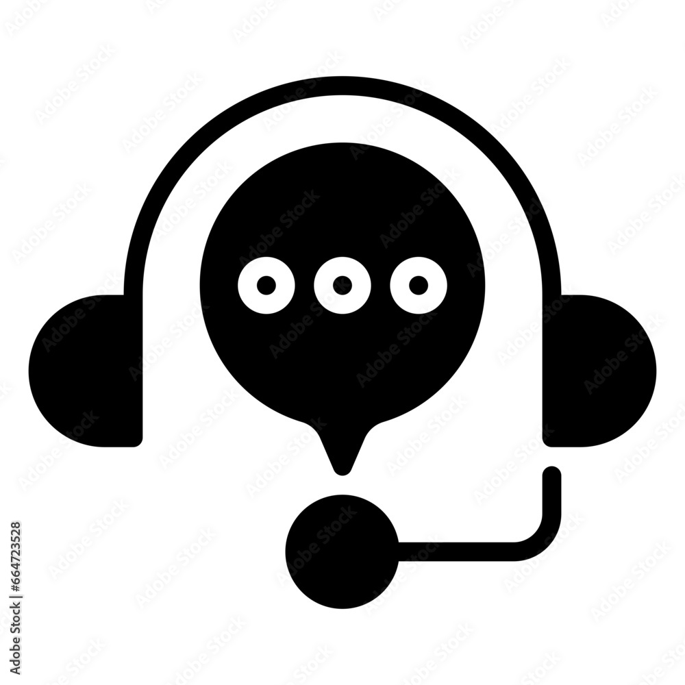 Naklejka premium Support icon, glyph icon style
