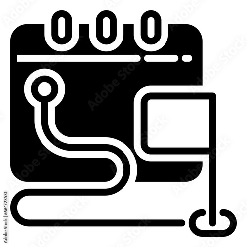 deadline icon, glyph icon style