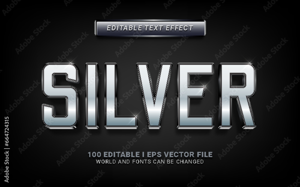 Obraz premium silver text effect