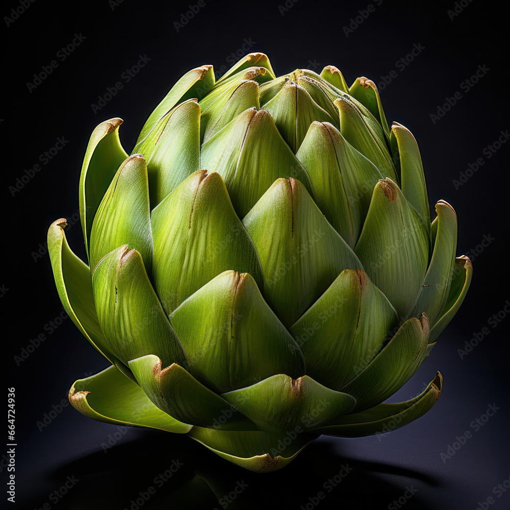 Artichoke Studio Shot Isolated on Clear Background, Food Photography, Generative AI Artichoke Studio Shot Isolated on Clear Background, Food Photography, Generative AI