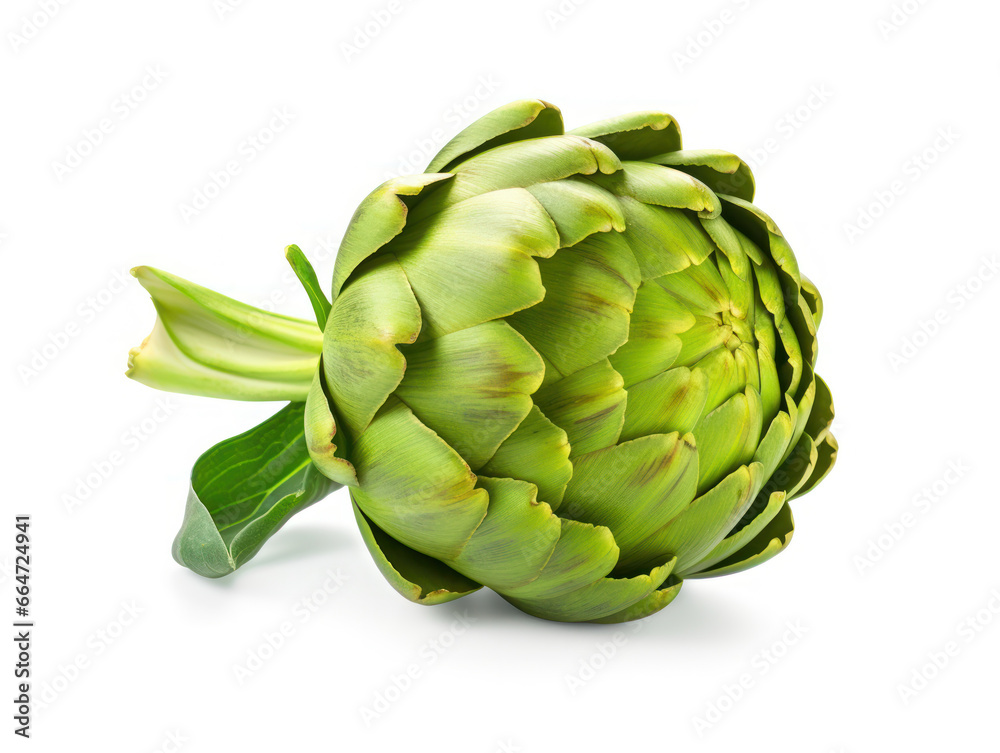 Obraz premium Artichoke Studio Shot Isolated on Clear Background, Food Photography, Generative AI