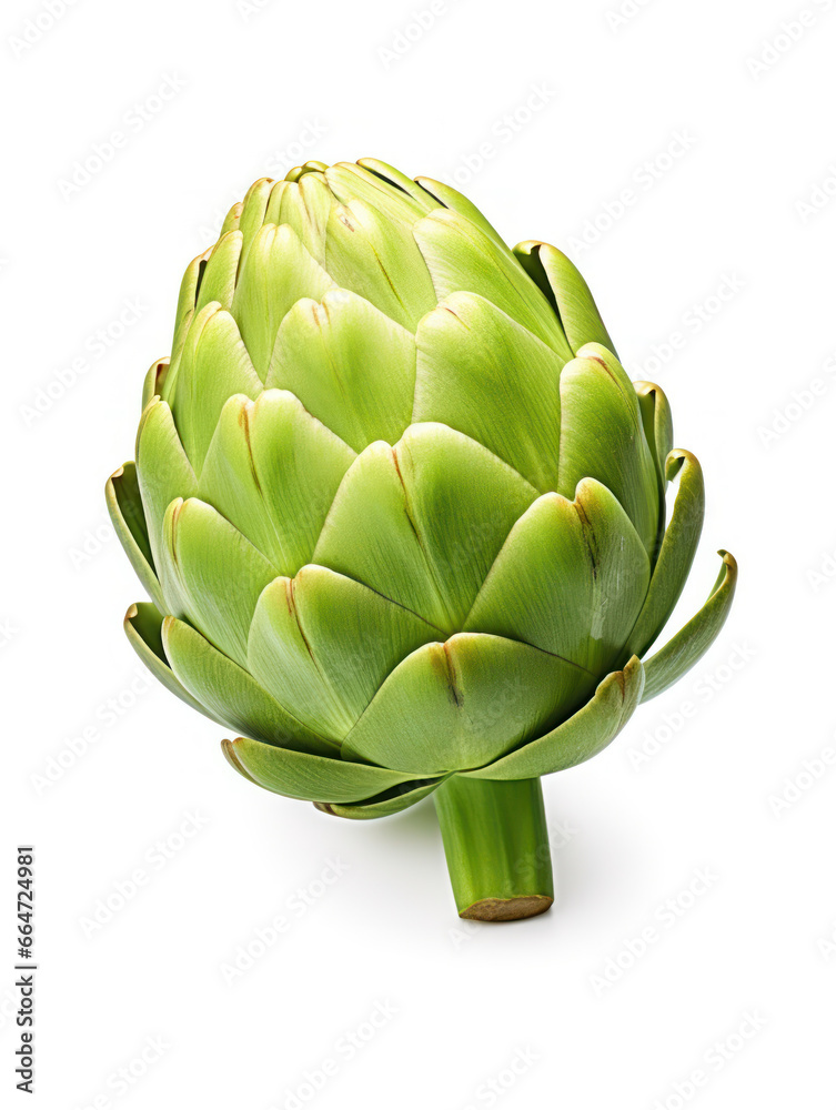 Obraz premium Artichoke Studio Shot Isolated on Clear Background, Food Photography, Generative AI