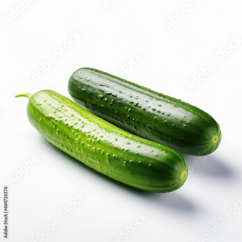 Cucumber Studio Shot Isolated on Clear Background  Food Photography  Generative AI