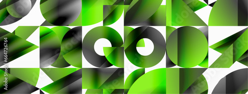 Geometric minimalism with triangles and circles. Blend of basic shapes creating serene, visually pleasing compositions. Wallpaper, banner, background, landing page, wall art, invitation, prints