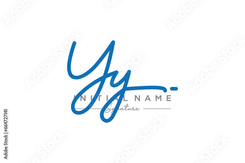 Initial YY signature logo template vector. Hand drawn Calligraphy lettering Vector illustration.
