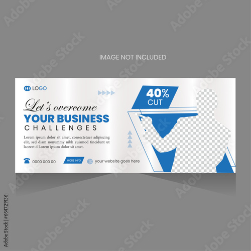 Corporate business Facebook cover design. (ID: 664729136)