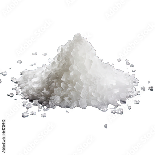 Sea salt on a white PNG background photo