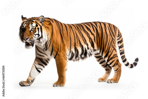 Ussuri tiger isolated on a white background