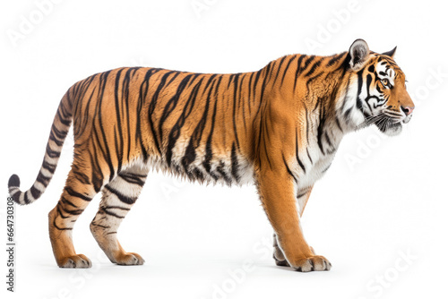 Ussuri tiger isolated on a white background