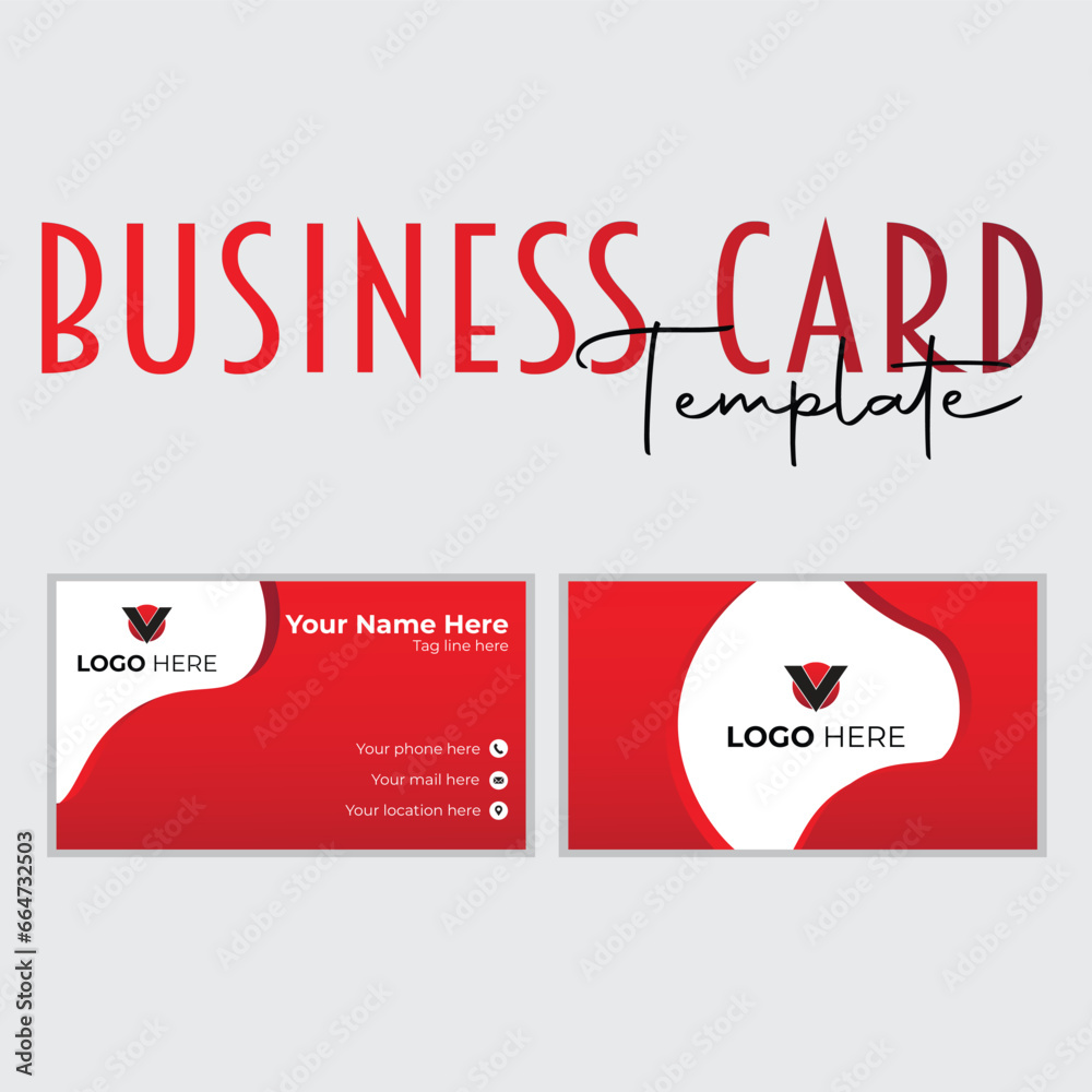 Fototapeta premium Business card design template 