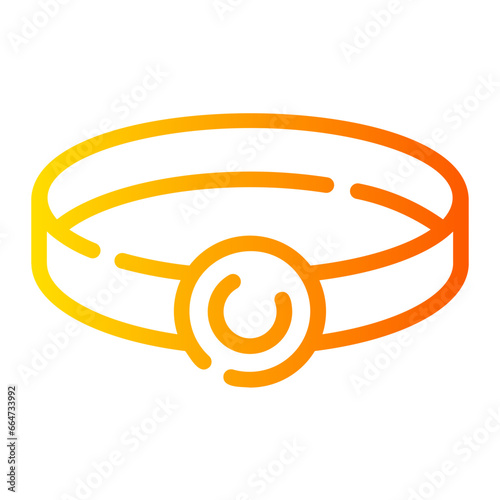 head lamp Line Gradient Icon