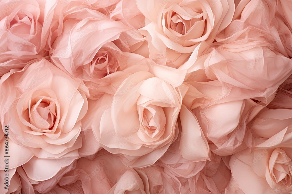 Champagne Pink Color: Delicate Rose Petal Texture - Mesmerizing Image for a Dreamy Aesthetic, generative AI