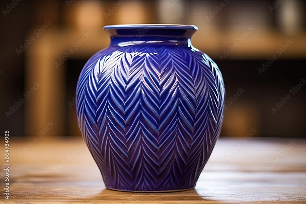 Cobalt Blue Color Vibrant Pottery Glaze Pattern Captured in a Stunning