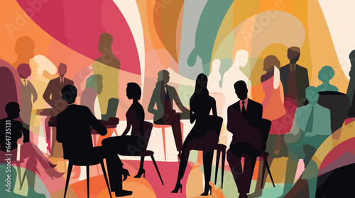 Concept vector illustration of business meeting.
