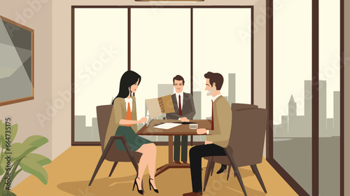 Concept vector illustration of business meeting.