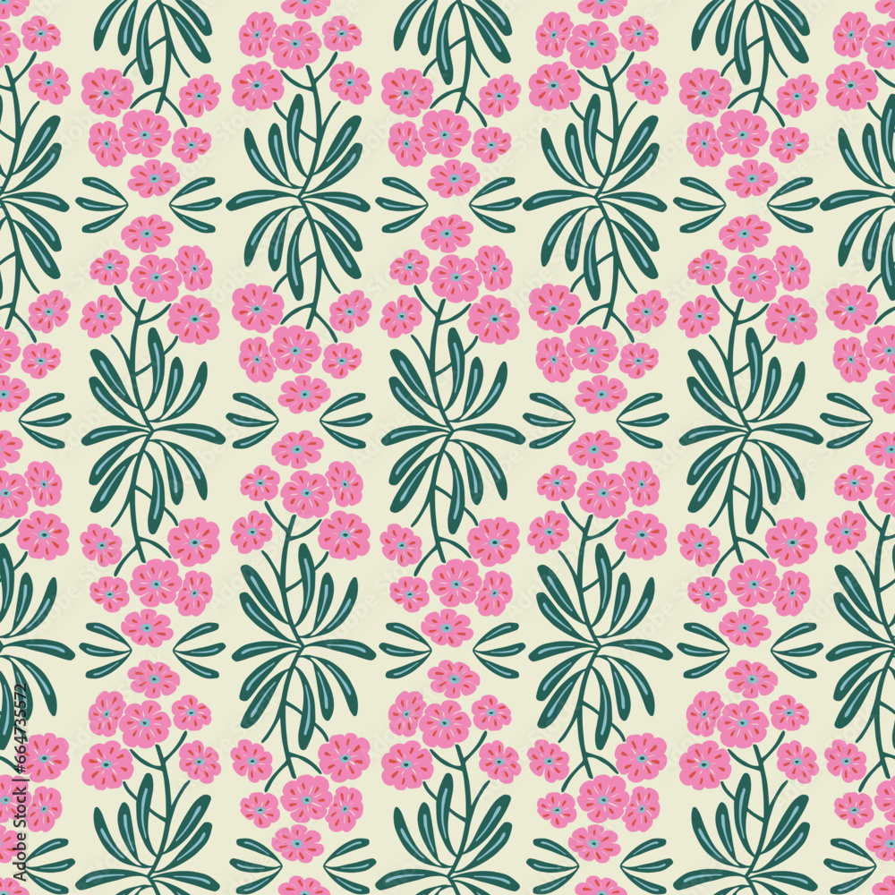 Vector flower pattern damask illustration seamless repeat pattern digital artwork