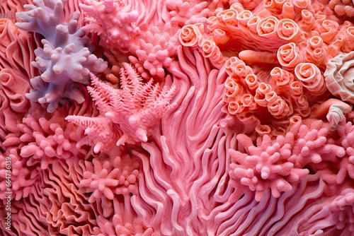 Coral Pink Color Tropical Reef Texture  Vibrant Ocean-inspired Imagery for a Serene and Tropical Atmosphere  generative AI