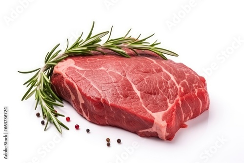 Fillet steak beef meat isolated on white background.