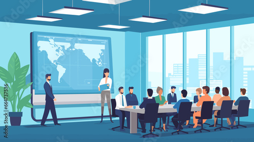 Concept vector illustration of business meeting.