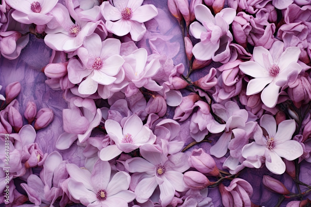 Lilac Color: Fragrant Spring Blossom Texture - Captivating Visuals of Lilac Blooms in Exquisite Detail, generative AI