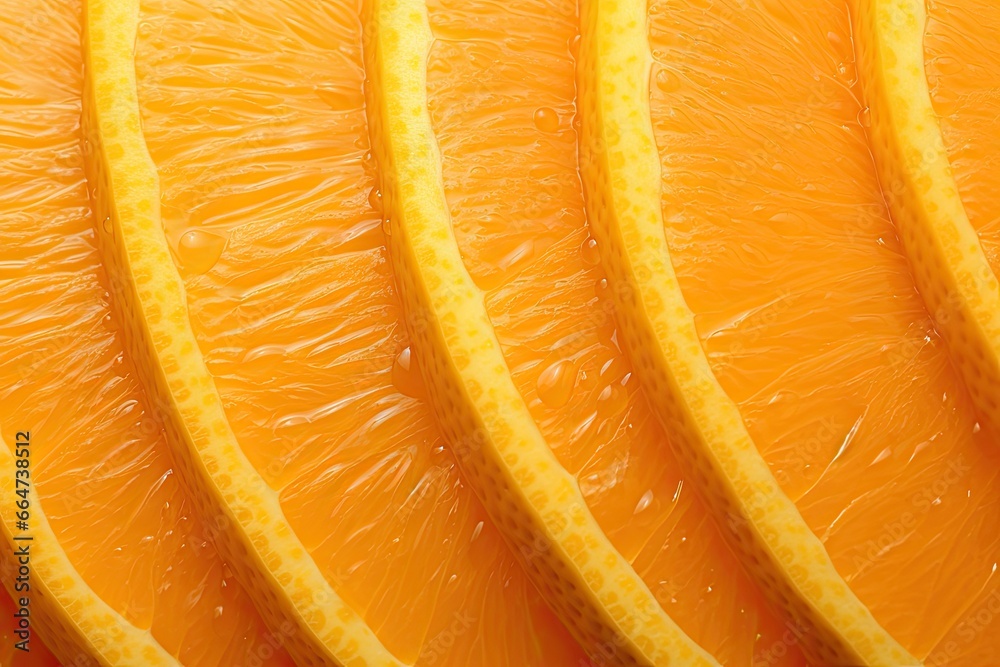 Melon Orange Color Juicy Fruit Texture in Vibrant Images, generative AI Stock Illustration