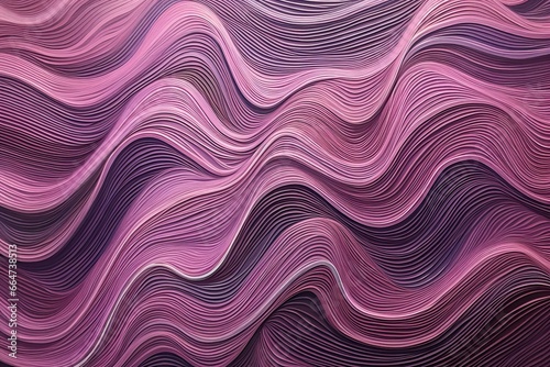 Fragment of Artwork on Paper: Mauve Color with Wavy Pattern, generative AI