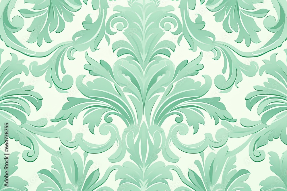 Mint Green Color Fashion: Elegant and Simple Decorative Patterns for Trendsetters, generative AI