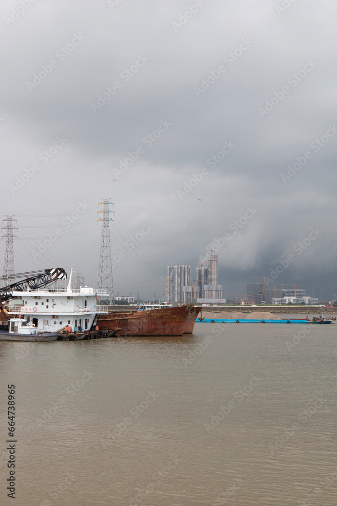 cargo ship in port cargo ship in port