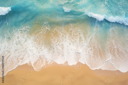 Ocean Colors and Sand Texture on a Beach: Captivating Coastal Hues and Sandy Textures Unveiled, generative AI