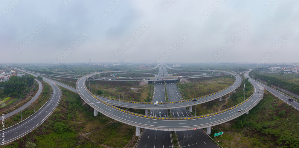 Aerial view of intersection 1A - Hanoi Haiphong highway