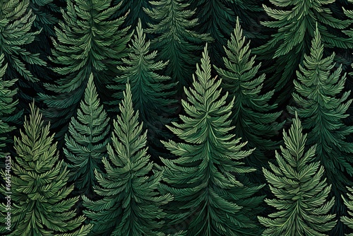 Pine Green Color: Serene Forest Pattern Digital Image - Vibrant Nature Landscape in Shades of Tranquil Pine Green, generative AI