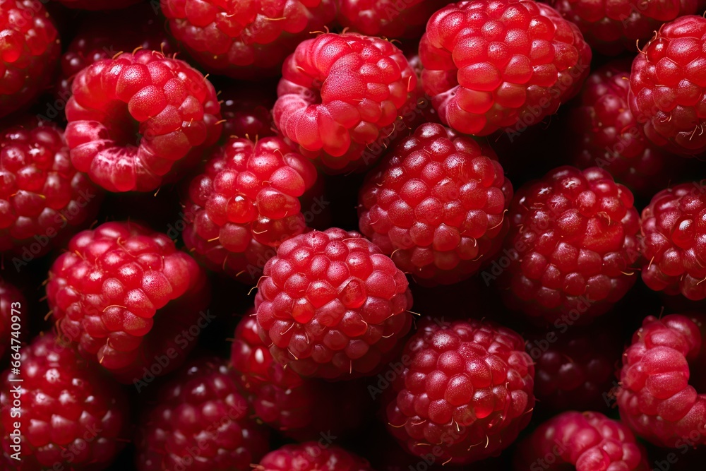 Raspberry Red Delight: Captivating Sweet Berry Texture in Brilliant Hues, generative AI Raspberry Red Delight: Captivating Sweet Berry Texture in Brilliant Hues, generative AI