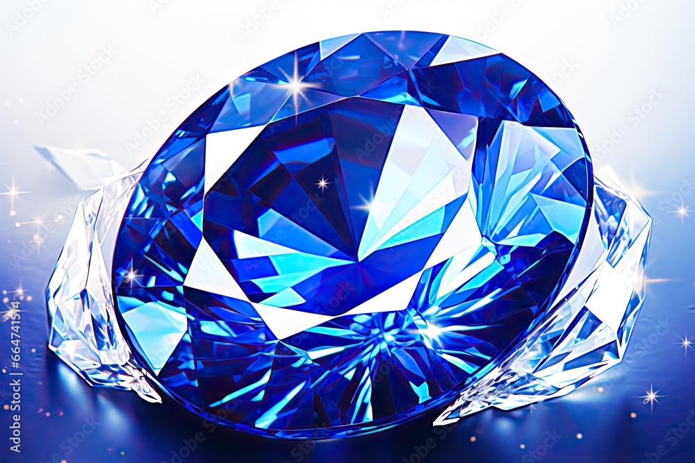 Sapphire Blue Color: Sparkling Gemstone Design - The Ultimate Visual Delight, generative AI Sapphire Blue Color: Sparkling Gemstone Design - The Ultimate Visual Delight, generative AI