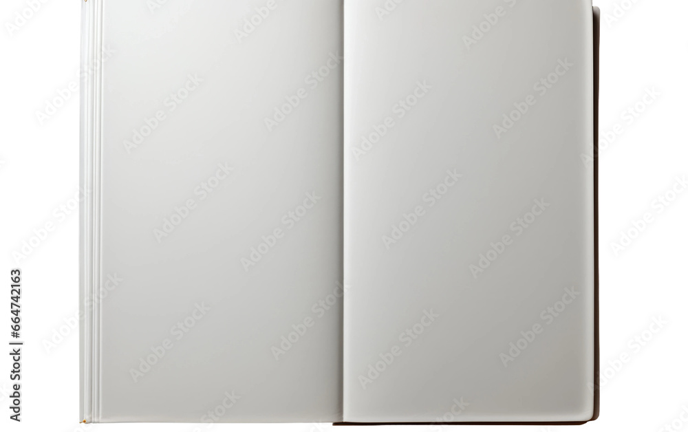 Book With Empty Blank Papers on White or PNG Transparent Background. Book With Empty Blank Papers on White or PNG Transparent Background.