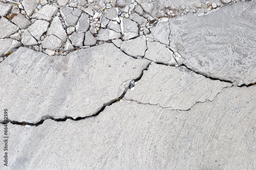 Obraz premium Home building problem. Floor cracked.