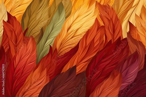 Fall Colors Wallpaper: Seamless Textile with Stunning Autumn Hues, generative AI © Michael