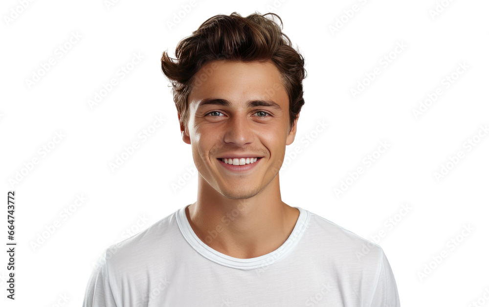 Obraz premium Man Smile And Wear Casual Fashion With Smile on White or PNG Transparent Background.