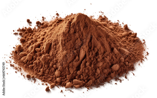 Realistic Tea Powder in Dark Color Format on White or PNG Transparent Background.