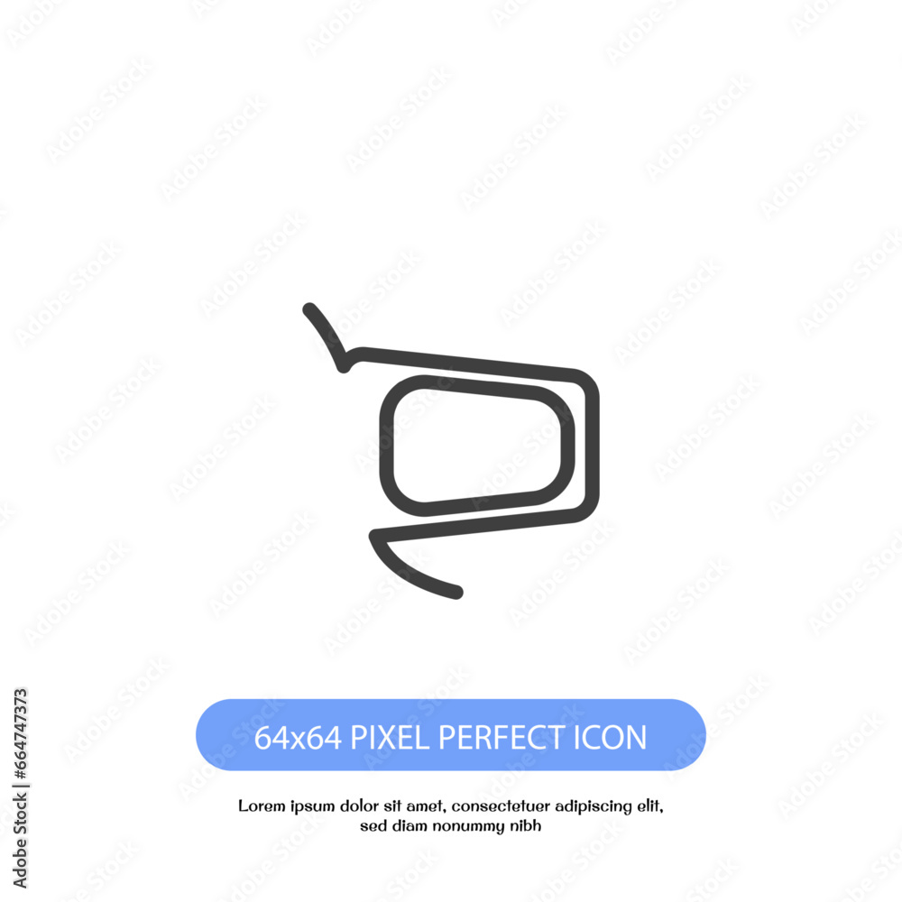 Fototapeta premium car rear mirror outline icon pixel perfect good for website and mobile. vector icon eps.10