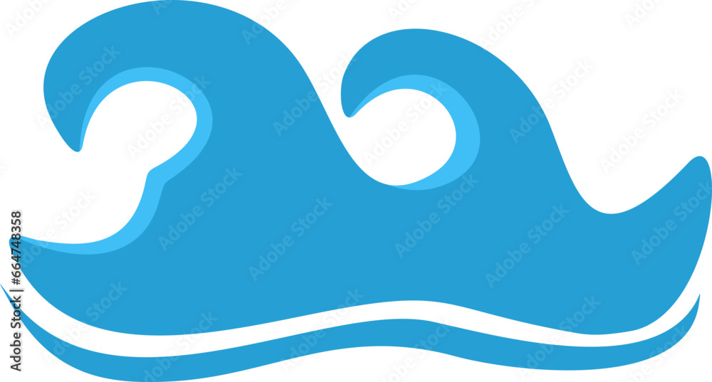 Wave sea icon