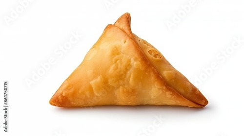 Tasty samosa isolated on white background.