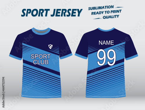 Sports Jersey Design. Cricket, Volleyball, Football, Baseball, Rugby, Soccer, Karate, Games Sublimation T shirt mockup. vector EPS 10.