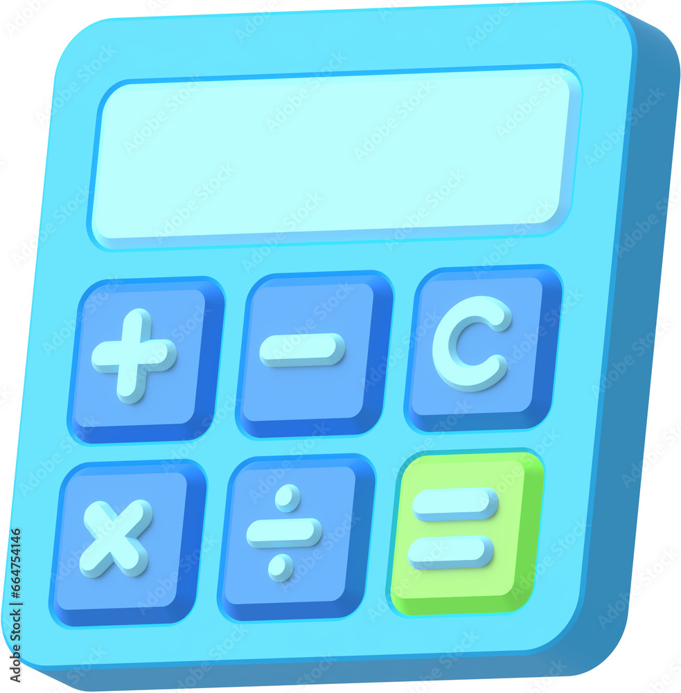 Calculator 3D Icon Illustration Calculator 3D Icon Illustration