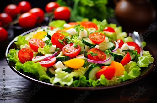 health benefits of healthy salad  in the style of precise detailing  smooth and shiny.