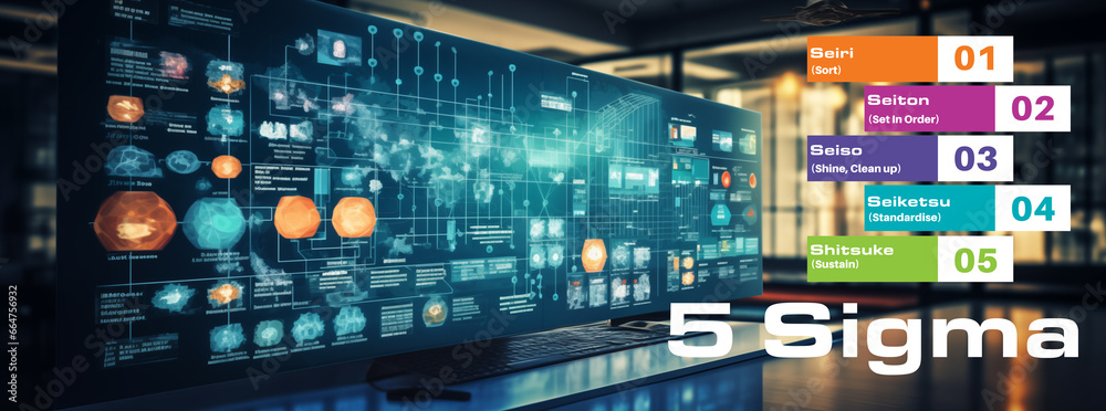 5S Lean Manufacturing Infographic Illustration 5S Lean Manufacturing Infographic Illustration